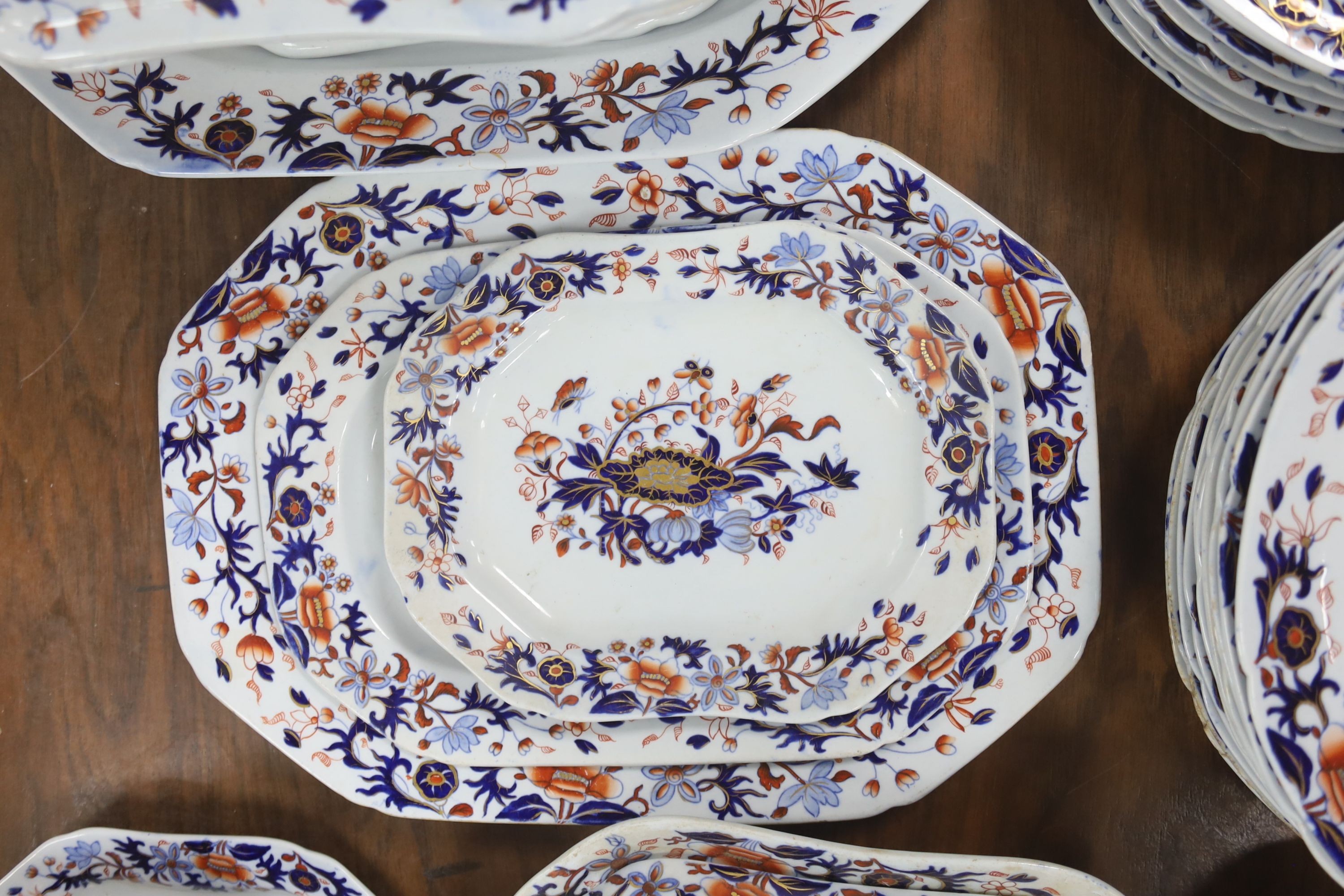 A Spode New Stone China part dinner service, c.1825